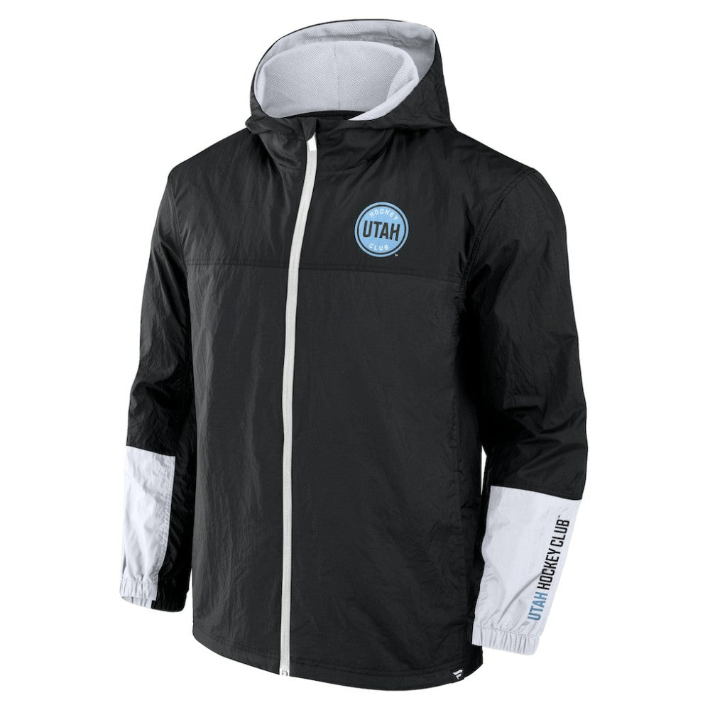 Utah Mammoth Fanatics Crash the Net Full-Zip Hoodie Jacket - Black Hoodies