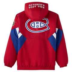Montreal Canadiens OVO x Starter Half-Zip Hooded Jacket - Red Jackets