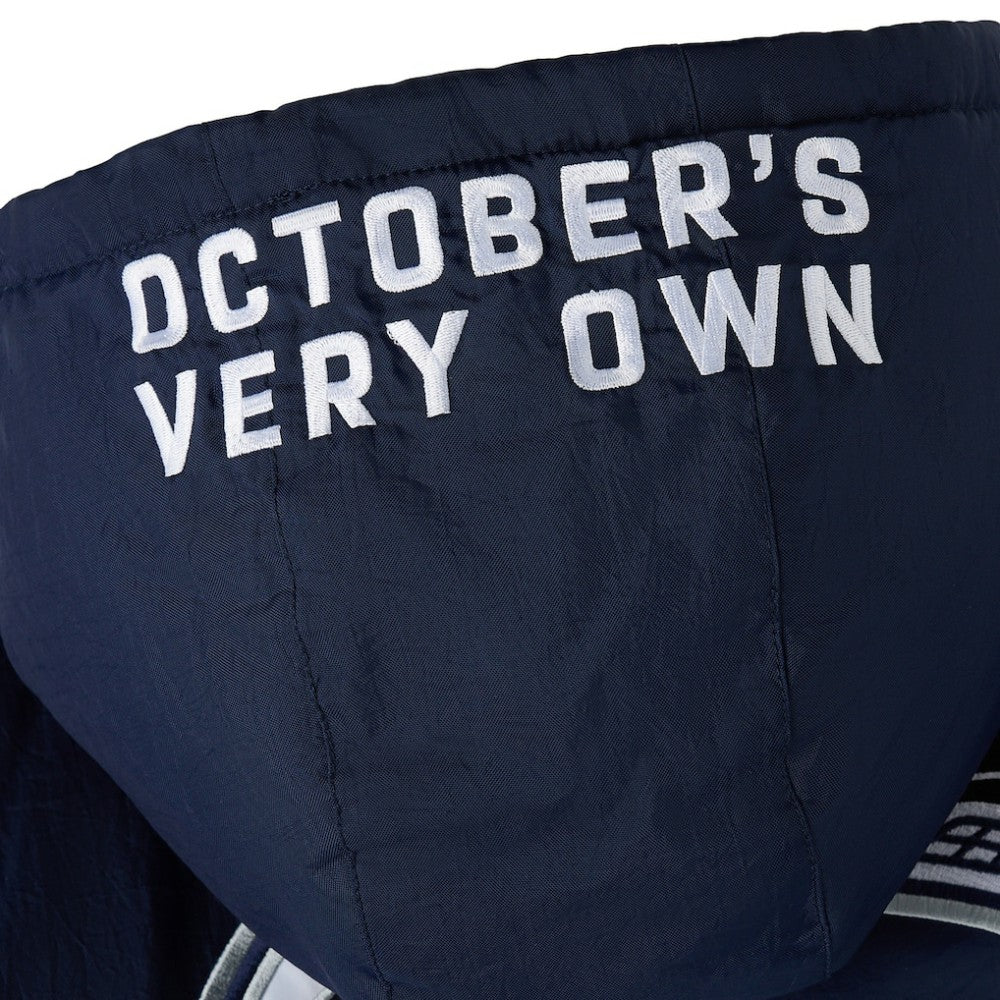 Vancouver Canucks OVO x Starter Half-Zip Hooded Jacket - Blue Jackets
