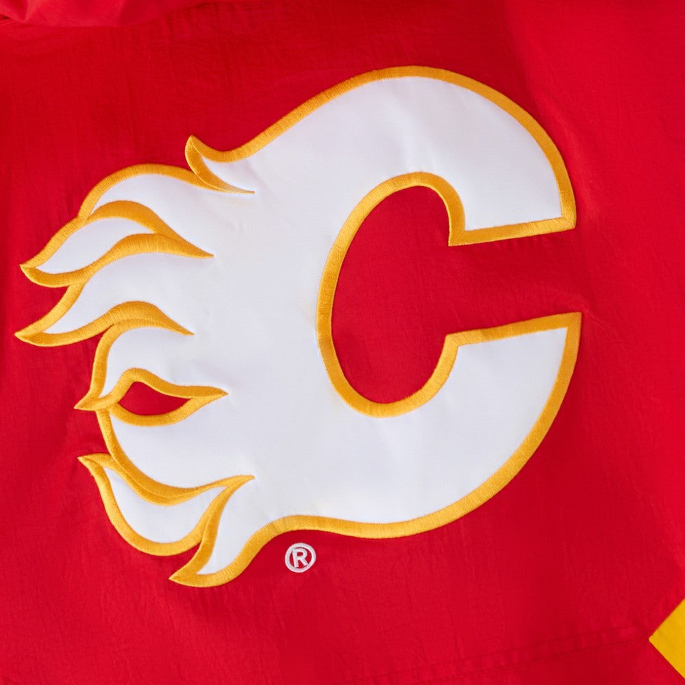 Calgary Flames OVO x Starter Half-Zip Hooded Jacket - Red Jackets