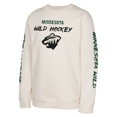 Minnesota Wild Youth Star Power Pullover Sweatshirt - Cream Sweatshirts