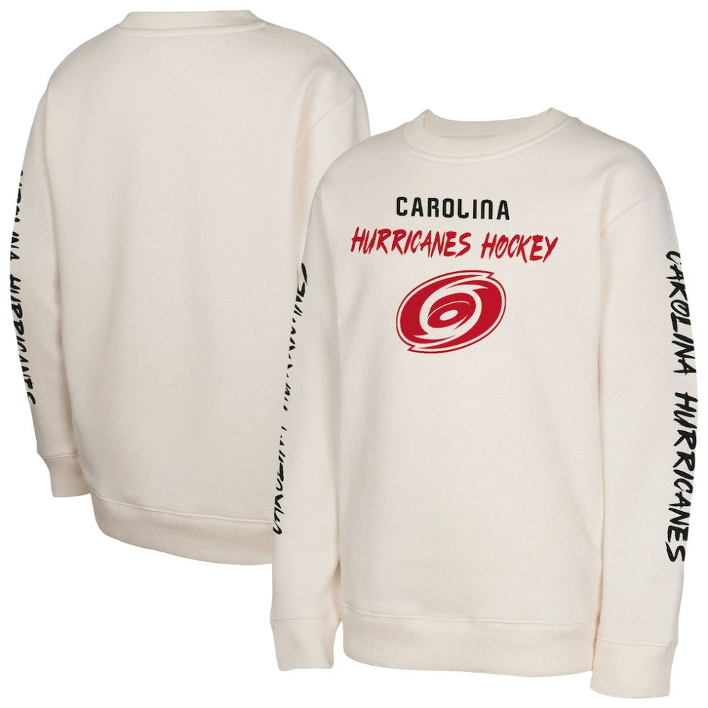 Carolina Hurricanes Youth Star Power Pullover Sweatshirt - Cream Sweatshirts