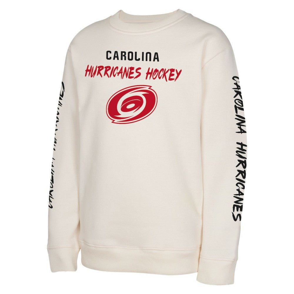 Carolina Hurricanes Youth Star Power Pullover Sweatshirt - Cream Sweatshirts