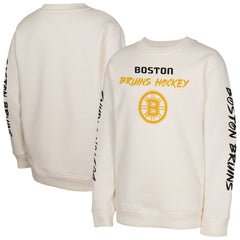 Boston Bruins Youth Star Power Pullover Sweatshirt - Cream Sweatshirts