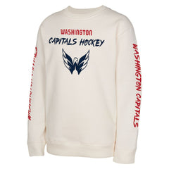 Washington Capitals Youth Star Power Pullover Sweatshirt - Cream Sweatshirts