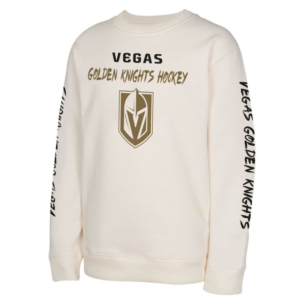 Vegas Golden Knights Youth Star Power Pullover Sweatshirt - Cream Sweatshirts