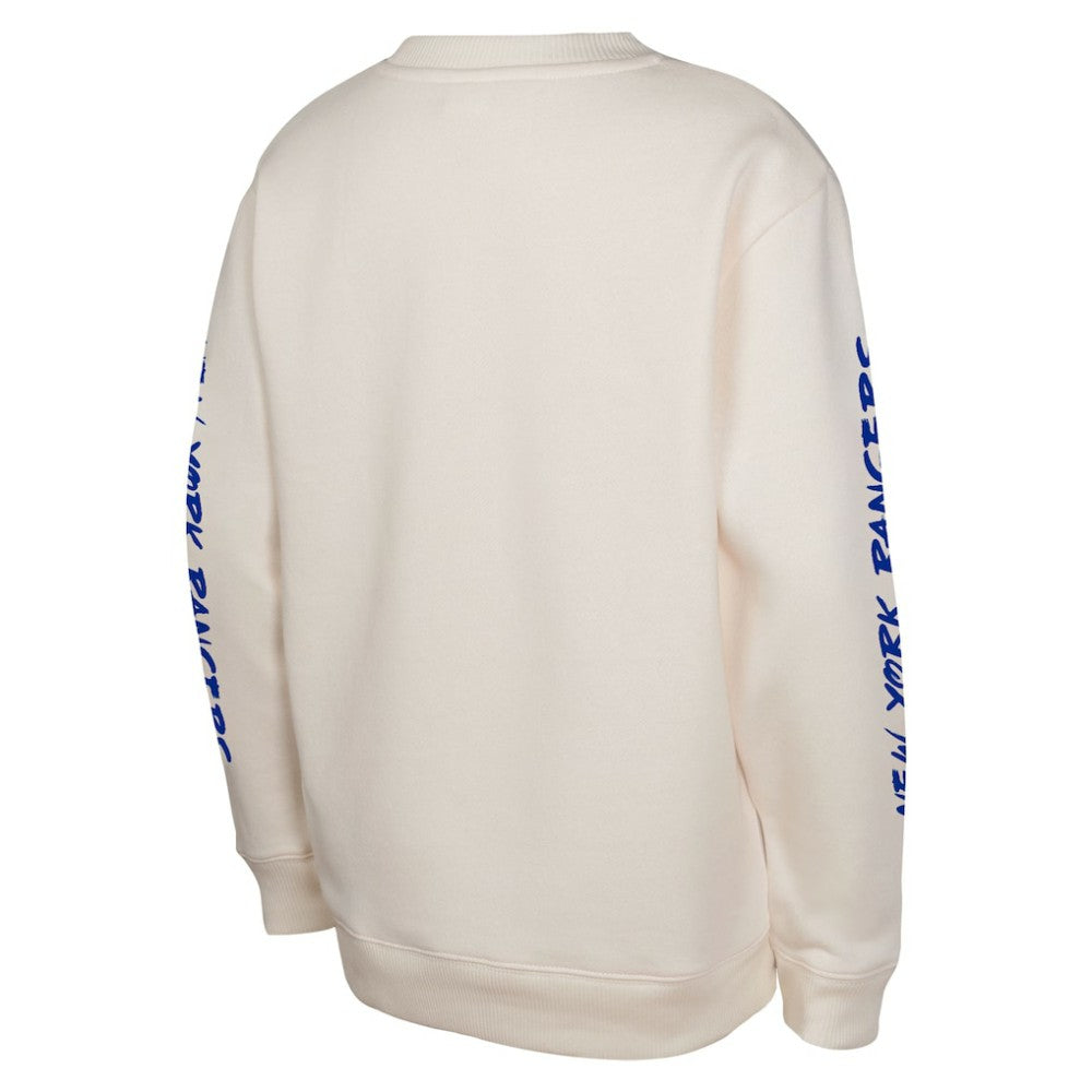 New York Rangers Youth Star Power Pullover Sweatshirt - Cream Sweatshirts