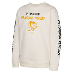 Pittsburgh Penguins Youth Star Power Pullover Sweatshirt - Cream Sweatshirts