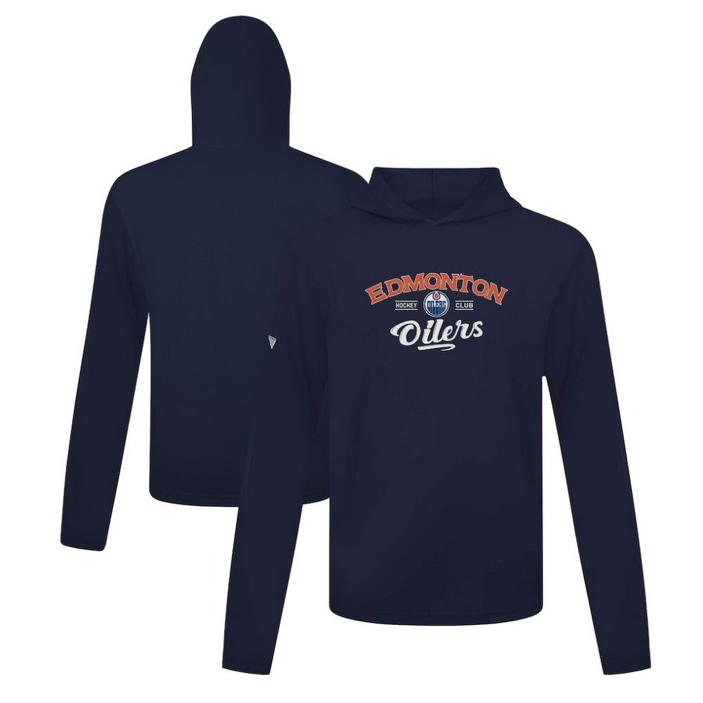 Edmonton Oilers Levelwear Anthem Ice Wall Pullover Hoodie - Navy Hoodies