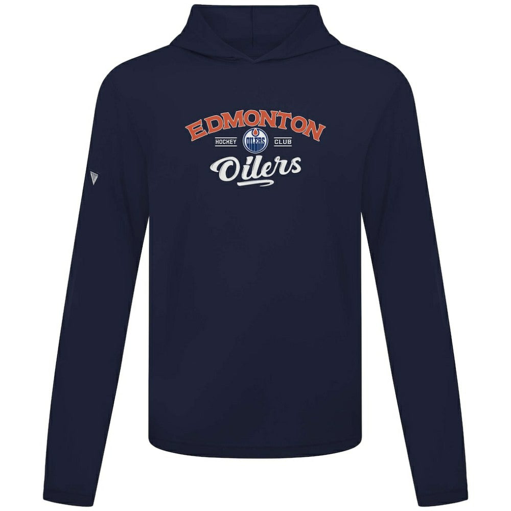 Edmonton Oilers Levelwear Anthem Ice Wall Pullover Hoodie - Navy Hoodies