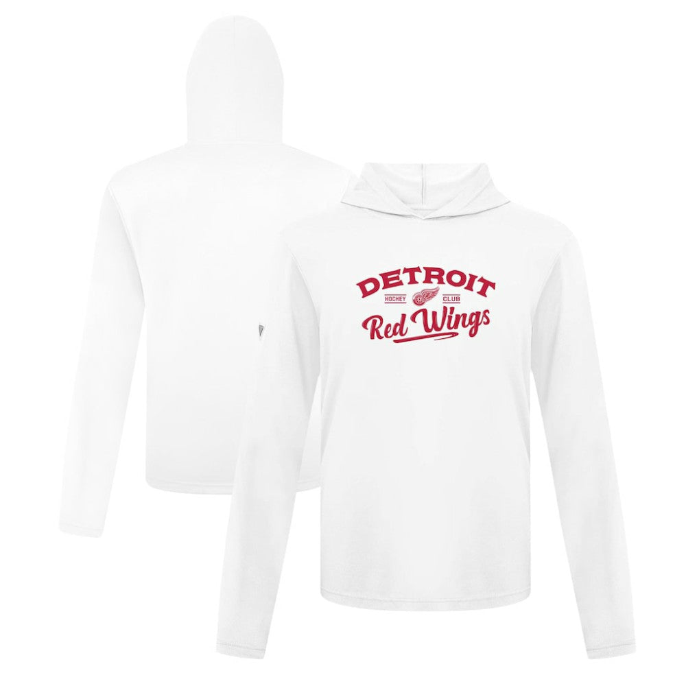 Detroit Red Wings Levelwear Anthem Ice Wall Pullover Hoodie - White Hoodies