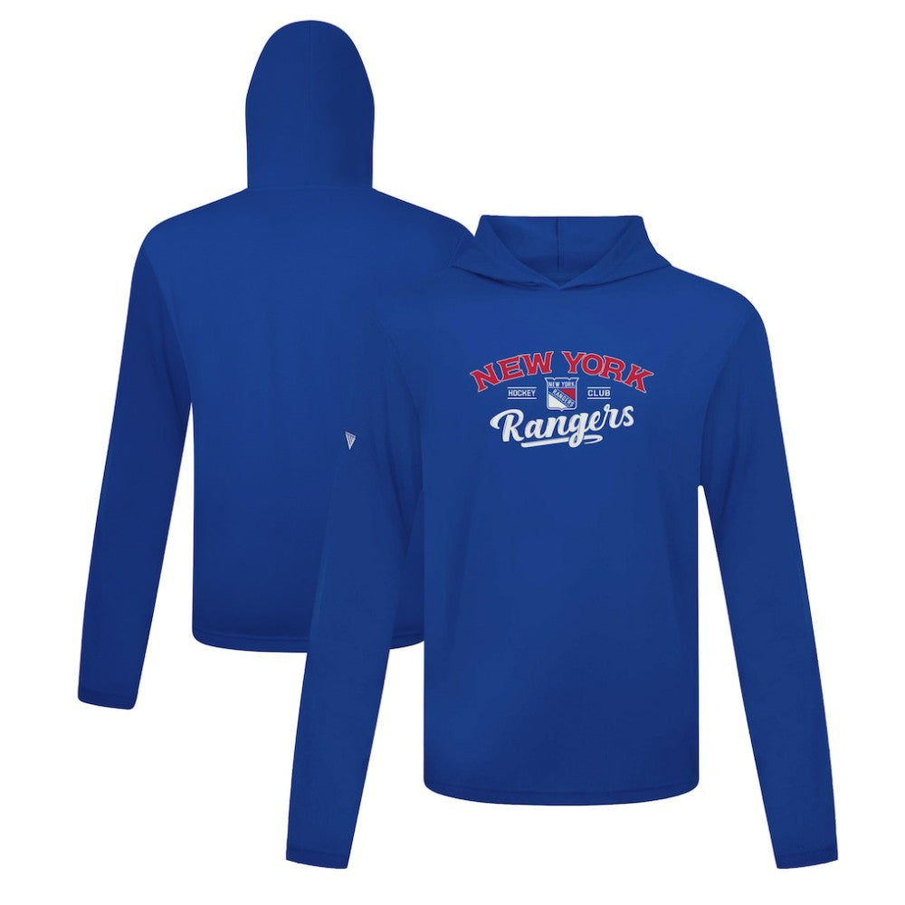 New York Rangers Levelwear Anthem Ice Wall Pullover Hoodie - Blue Hoodies
