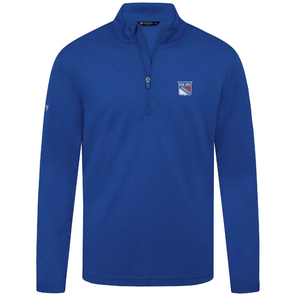 New York Rangers Levelwear Heron Insignia Core Quarter-Zip Jacket - Blue Jackets