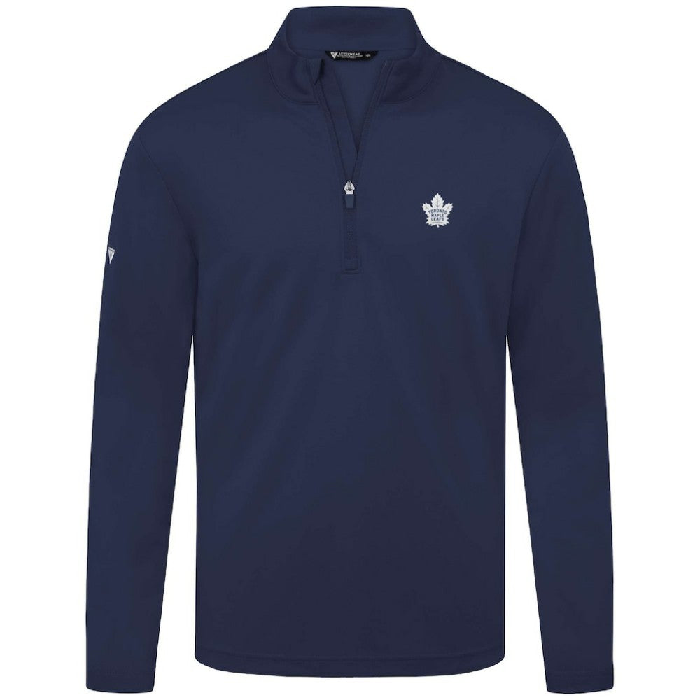 Toronto Maple Leafs Levelwear Heron Insignia Core Quarter-Zip Jacket - Navy Jackets