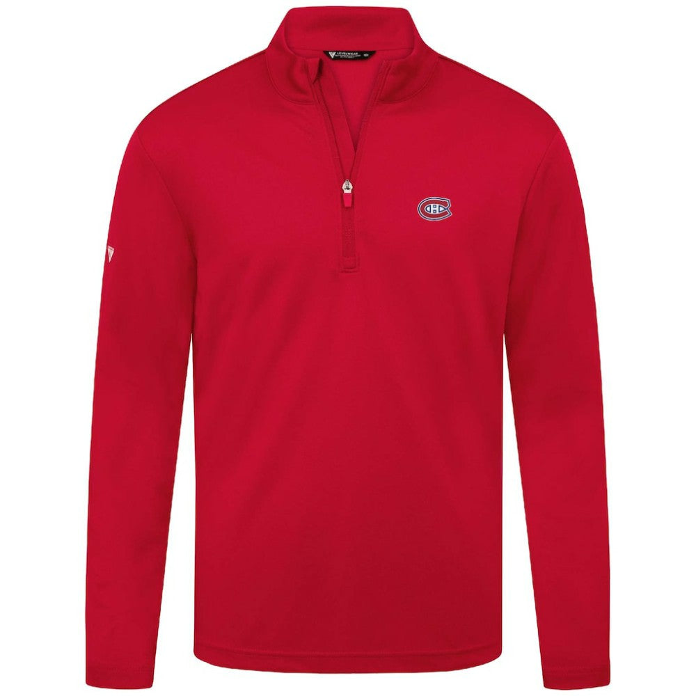 Montreal Canadiens Levelwear Heron Insignia Core Quarter-Zip Jacket - Red Jackets