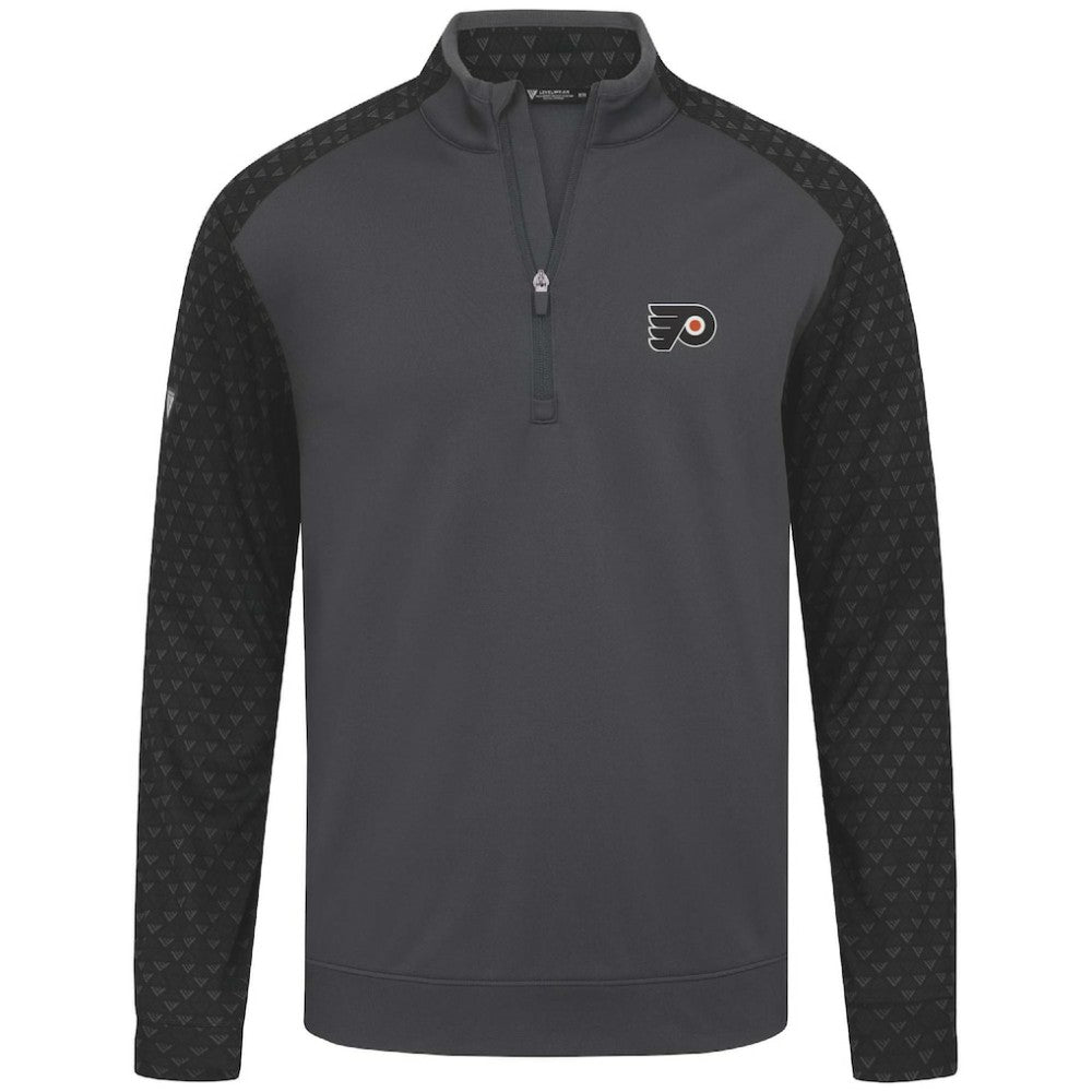 Philadelphia Flyers Levelwear Aztec Insignia Core Quarter-Zip Pullover Top - Charcoal Pullover