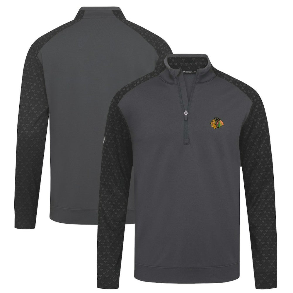 Chicago Blackhawks Levelwear Aztec Insignia Core Quarter-Zip Pullover Top - Charcoal Pullover