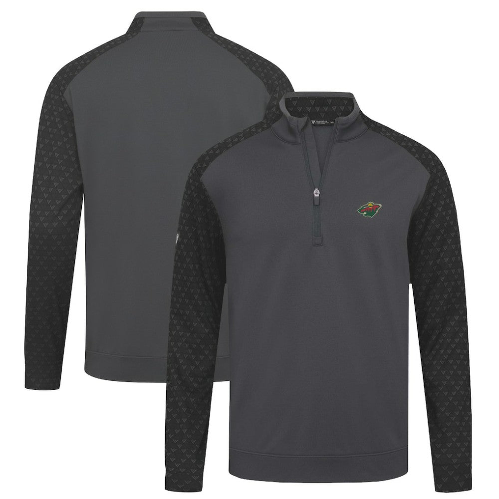 Minnesota Wild Levelwear Aztec Insignia Core Quarter-Zip Pullover Top - Charcoal Pullover
