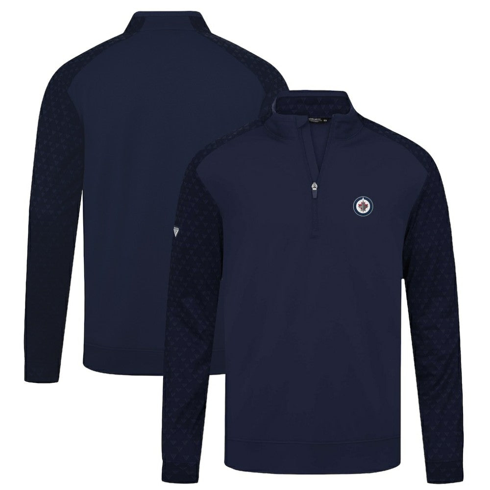 Winnipeg Jets Levelwear Aztec Insignia Core Quarter-Zip Pullover Top - Navy Pullover