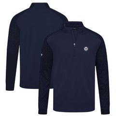Winnipeg Jets Levelwear Aztec Insignia Core Quarter-Zip Pullover Top - Navy Pullover