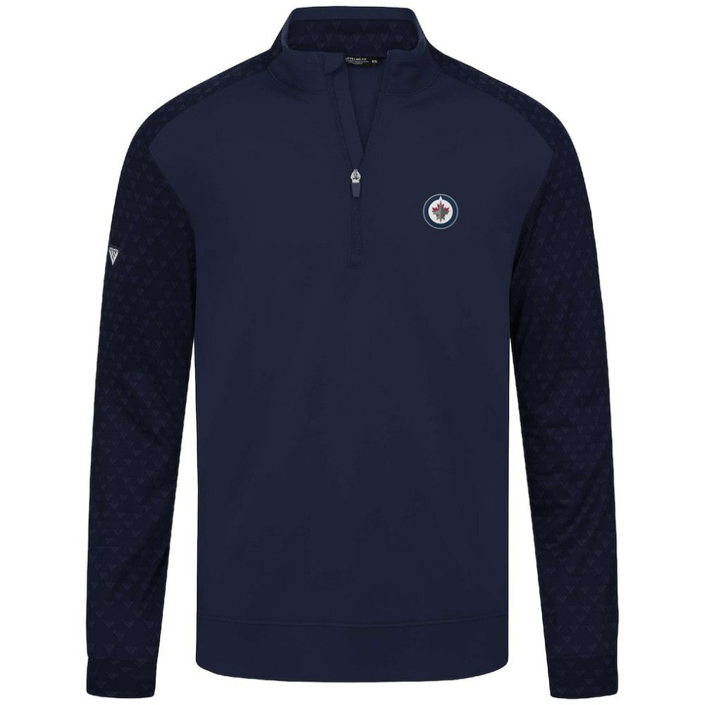 Winnipeg Jets Levelwear Aztec Insignia Core Quarter-Zip Pullover Top - Navy Pullover