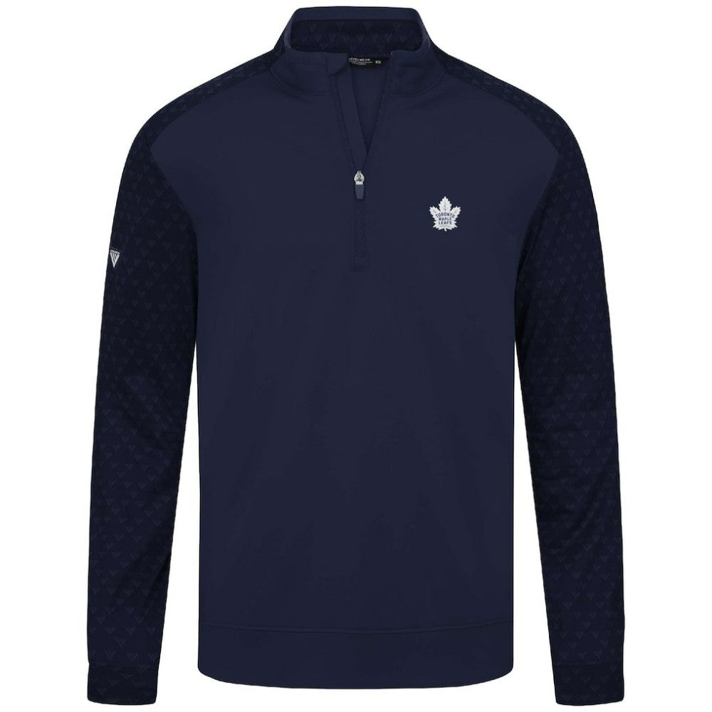 Toronto Maple Leafs Levelwear Aztec Insignia Core Quarter-Zip Pullover Top - Navy Pullover