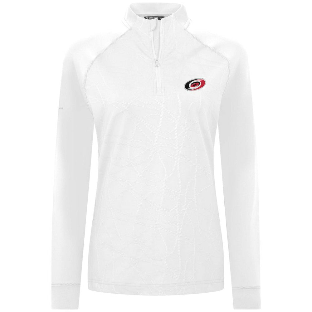 Carolina Hurricanes Levelwear Women's Amethyst Insignia Core Quarter-Zip Jacket - White Jackets