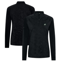Dallas Stars Levelwear Women's Amethyst Insignia Core Quarter-Zip Jacket - Black Jackets