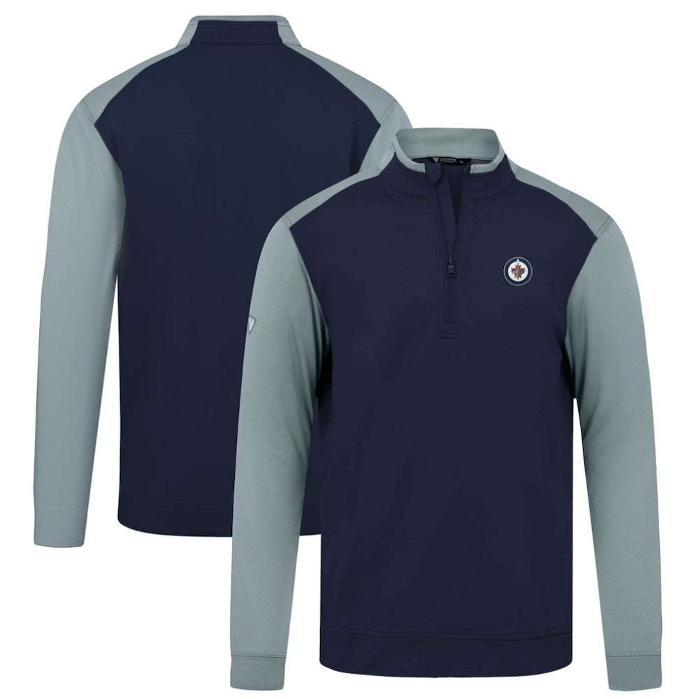 Winnipeg Jets Levelwear Bayou Insignia Core Quarter-Zip Pullover Top - Navy Pullover