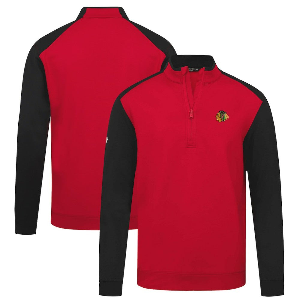 Chicago Blackhawks Levelwear Bayou Insignia Core Quarter-Zip Pullover Top - Red Pullover