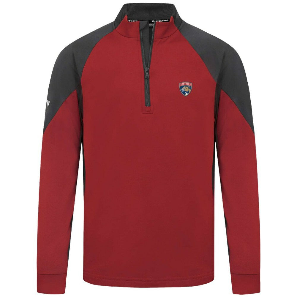 Florida Panthers Levelwear Cadet Insignia Core Quarter-Zip Pullover Top - Red Pullover