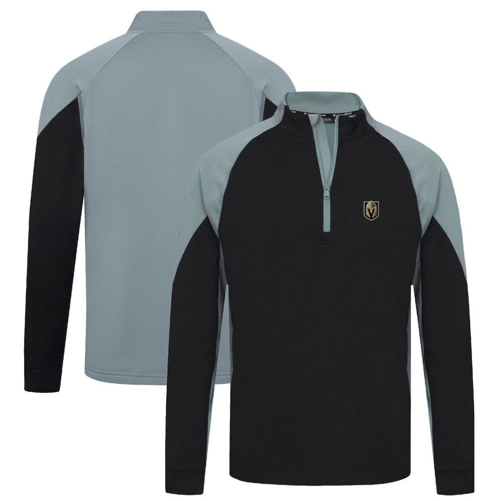 Vegas Golden Knights Levelwear Cadet Insignia Core Quarter-Zip Pullover Top - Black Pullover