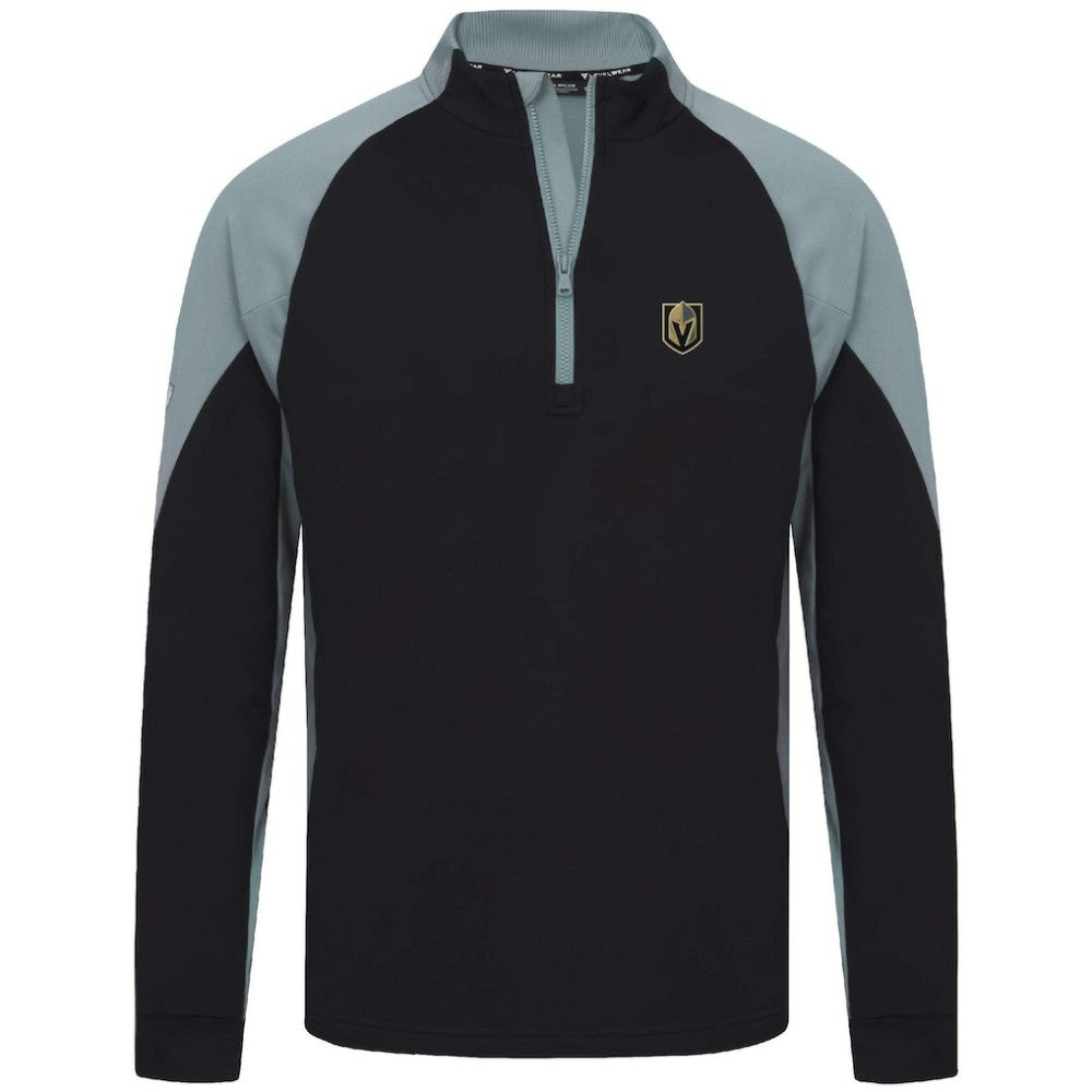 Vegas Golden Knights Levelwear Cadet Insignia Core Quarter-Zip Pullover Top - Black Pullover
