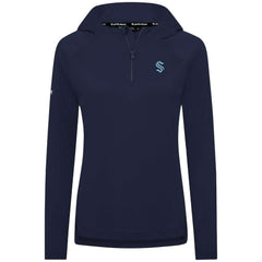 Seattle Kraken Levelwear Women's Raven Insignia Core Quarter-Zip Jacket - Deep Sea Blue Jackets