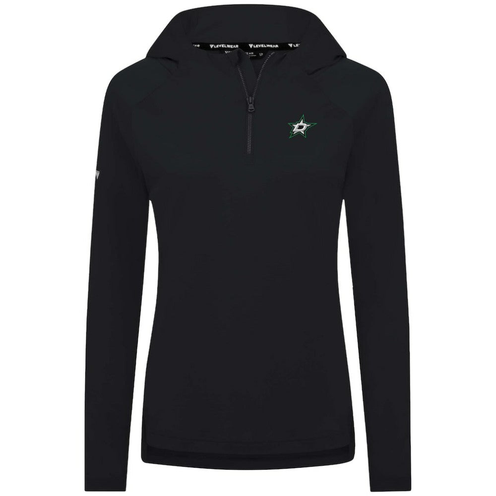 Dallas Stars Levelwear Women's Raven Insignia Core Quarter-Zip Jacket - Black Jackets
