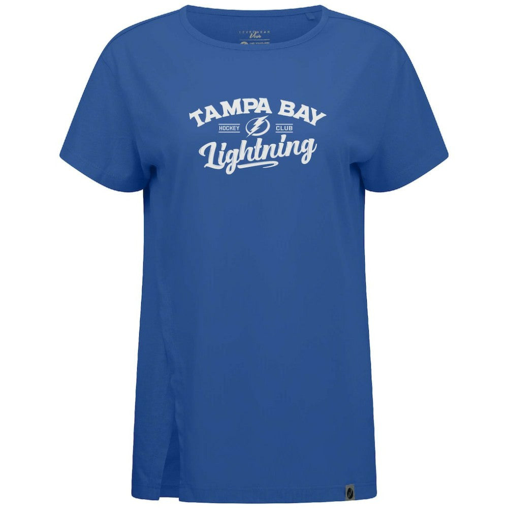 Tampa Bay Lightning Levelwear Women's Influx Ice Wall T-Shirt - Blue T-shirts