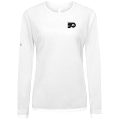 Philadelphia Flyers Levelwear Women's Sequoia Primary Logo Long Sleeve T-Shirt - White T-shirts