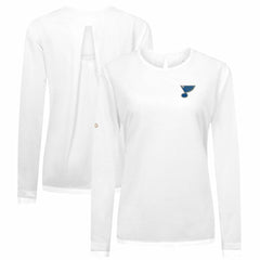 St. Louis Blues Levelwear Women's Sequoia Primary Logo Long Sleeve T-Shirt - White T-shirts