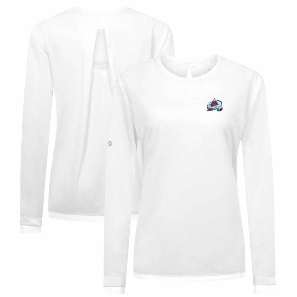 Colorado Avalanche Levelwear Women's Sequoia Primary Logo Long Sleeve T-Shirt - White T-shirts