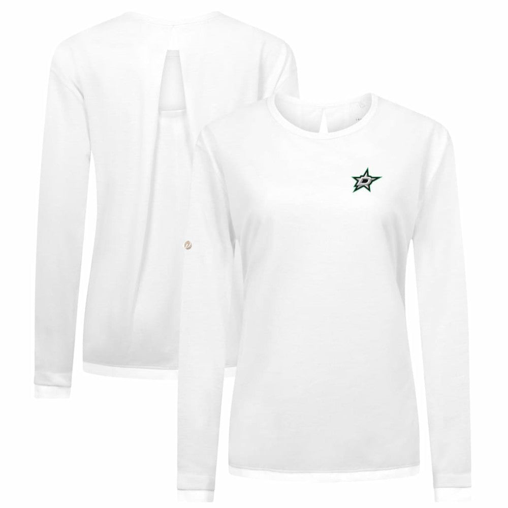 Dallas Stars Levelwear Women's Sequoia Primary Logo Long Sleeve T-Shirt - White T-shirts
