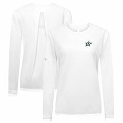 Dallas Stars Levelwear Women's Sequoia Primary Logo Long Sleeve T-Shirt - White T-shirts