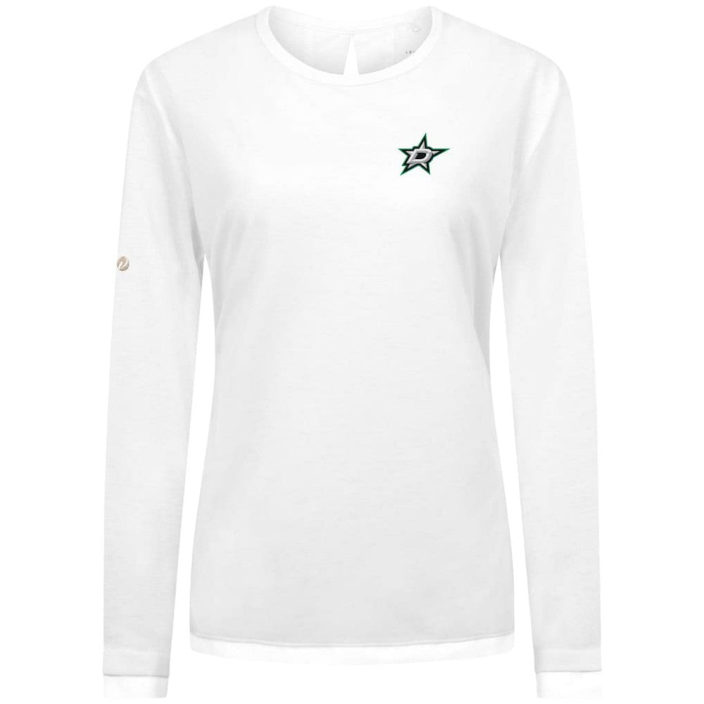 Dallas Stars Levelwear Women's Sequoia Primary Logo Long Sleeve T-Shirt - White T-shirts