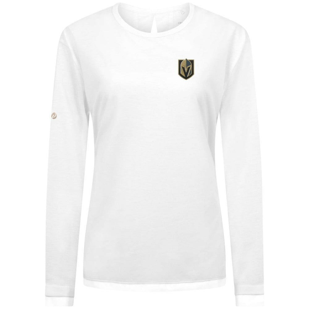 Vegas Golden Knights Levelwear Women's Sequoia Primary Logo Long Sleeve T-Shirt - White T-shirts