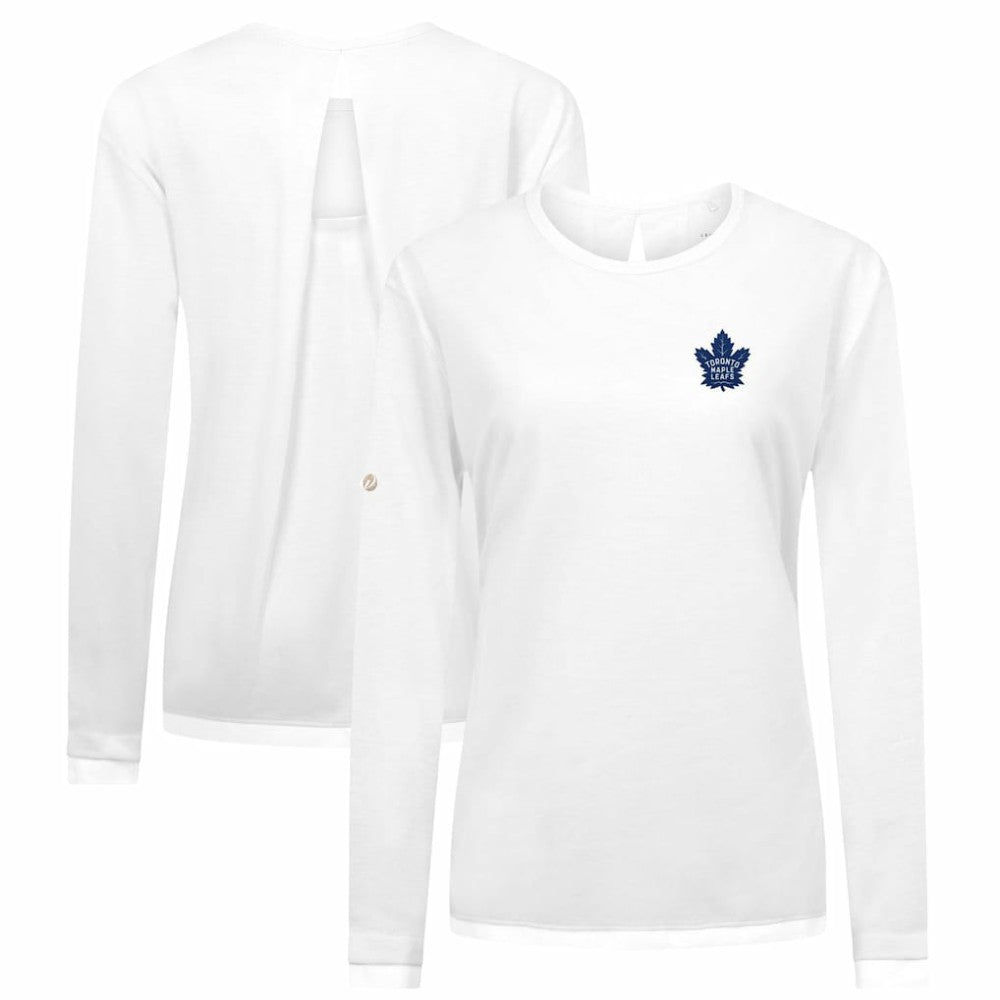 Toronto Maple Leafs Levelwear Women's Sequoia Primary Logo Long Sleeve T-Shirt - White T-shirts