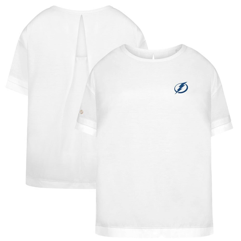 Tampa Bay Lightning Levelwear Women's Tulip Primary Logo T-Shirt - White T-shirts