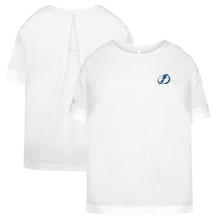 Tampa Bay Lightning Levelwear Women's Tulip Primary Logo T-Shirt - White T-shirts