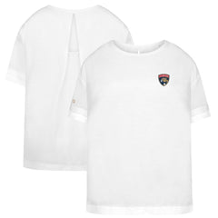 Florida Panthers Levelwear Women's Tulip Primary Logo T-Shirt - White T-shirts