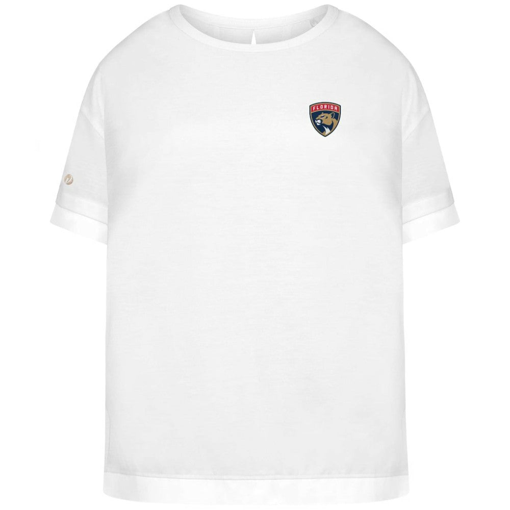 Florida Panthers Levelwear Women's Tulip Primary Logo T-Shirt - White T-shirts