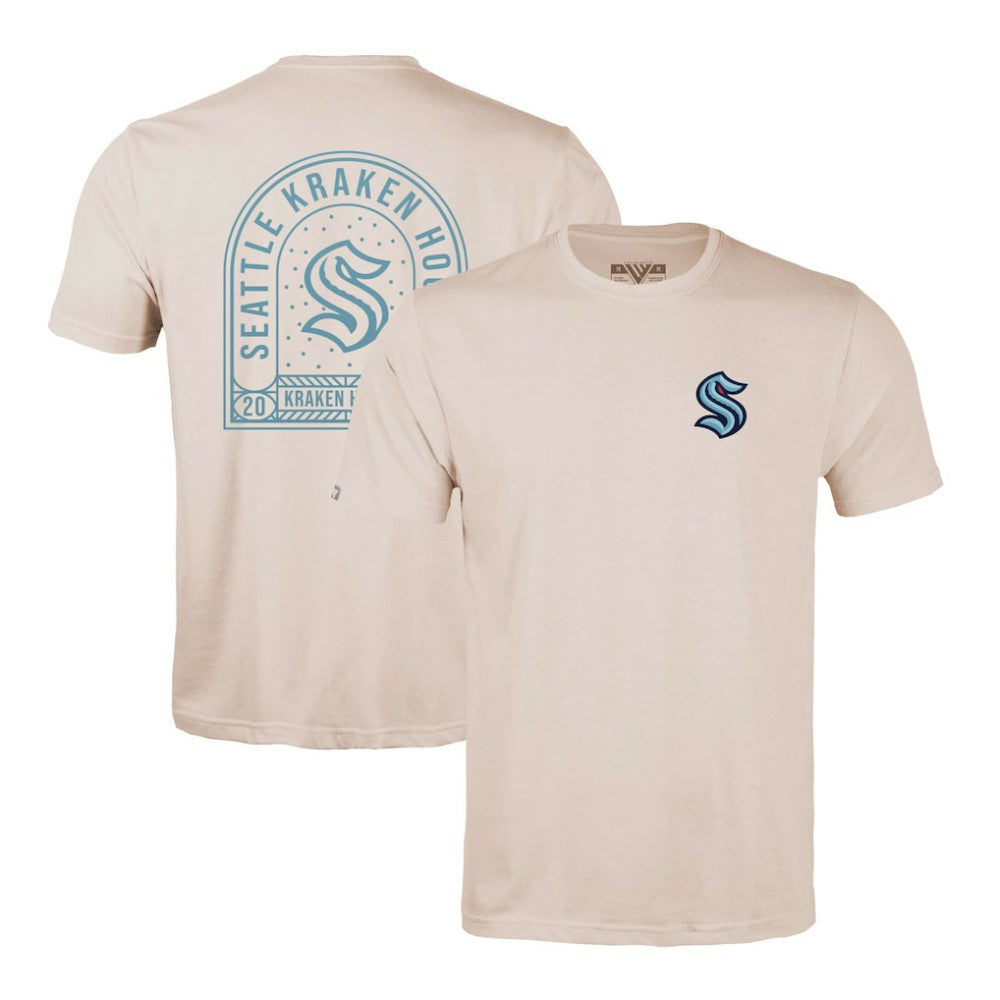 Seattle Kraken Levelwear Richmond Stained Glass T-Shirt - Khaki T-shirts