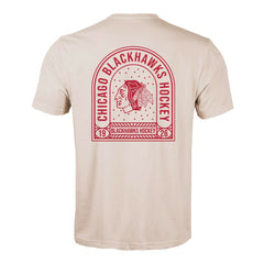 Chicago Blackhawks Levelwear Richmond Stained Glass T-Shirt - Khaki T-shirts